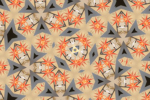 The abstract reflection of Christmas star image for background use, kaleidoscope image