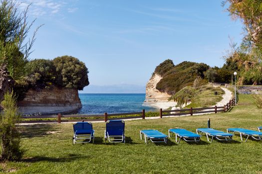 Sidari, Corfu, Greece. Rock formation of Canal D'Amour in Sidari. Canal of Love.