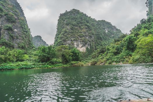 Scenic Mountains Lake In The Ninh Binh Region Of Vietnam Asia