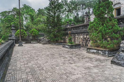 Khai Dinh Tomb emperor in Hue, Vietnam. A UNESCO World Heritage Site. Hue, Vietnam - March 9, 2020.