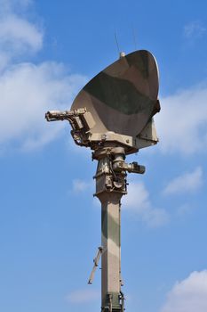 A mobile deployed military radar antenna tower, Pretoria, South Africa