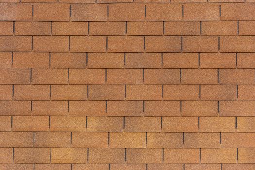 brown flexible roof tile flat background and texture, rectangular form.