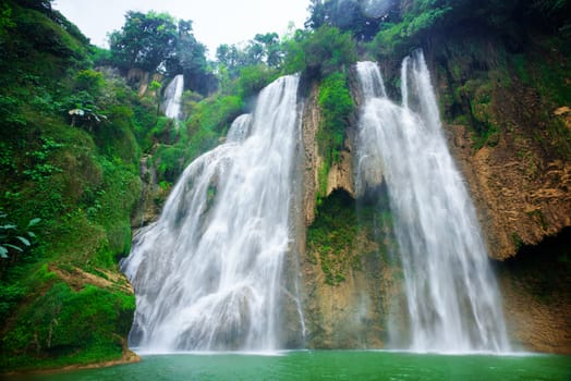 Thi Lo Su(Tee Lor Su) waterfall in Umphang Wildlife Sanctuary. Thi Lo Su is claimed to be the largest and highest waterfall in northwestern Thailand.