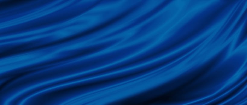 Blue luxury fabric background with copy space