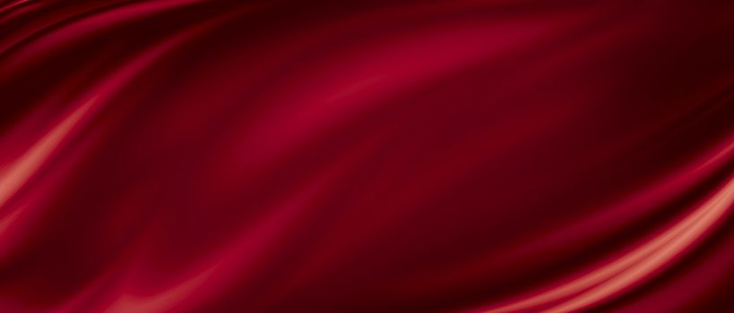 Red luxury fabric background with copy space