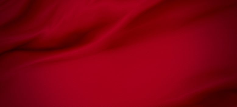 Red luxury fabric background with copy space