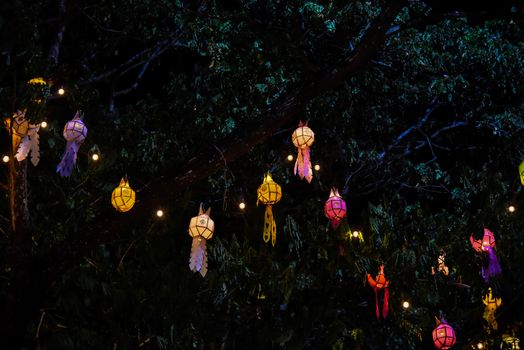 Lanterns for both Thai and Chinese happiness festivals