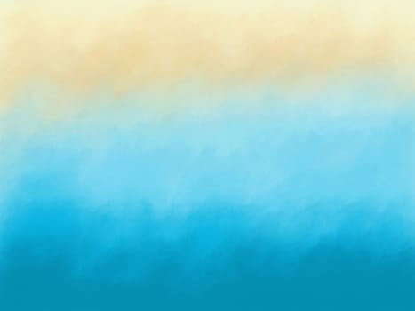 Abstract summer background design of watercolor brush strokes with copy space