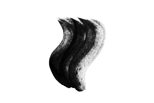 Abstract Ink curve draw isolate on white background