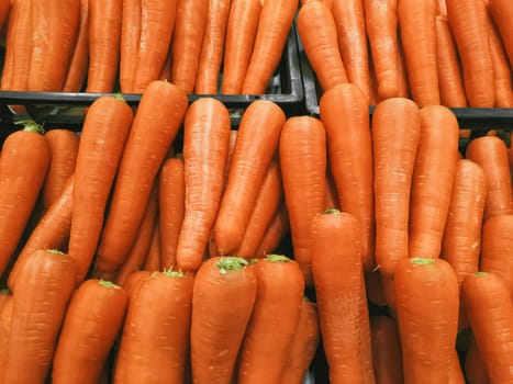 pile of carrots in the market