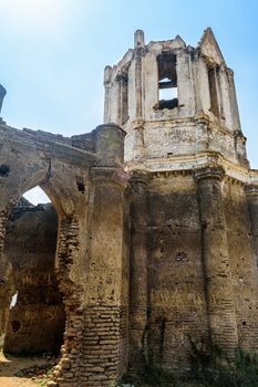 Ruins of old French Rosary church, Settihalli, Karnataka