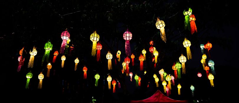 Lanterns for both Thai and Chinese happiness festivals