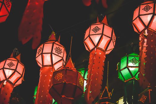 Lanterns for both Thai and Chinese happiness festivals