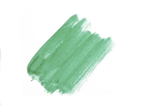Green Water Color paint isolate on white background