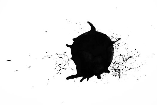 Abstract Ink splash isolate on white background