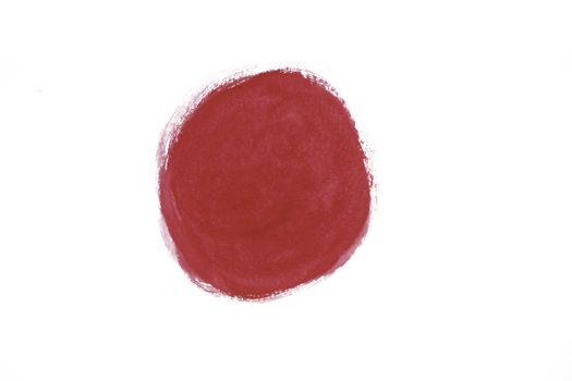 Circle Red Water Color isolate on white background
