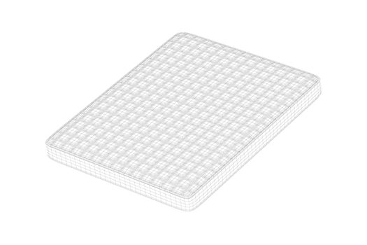 3d wire-frame model of mattress