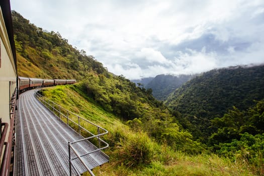 The famous Kuranda Scenic Railway near Cairns, Queensland, Australia
