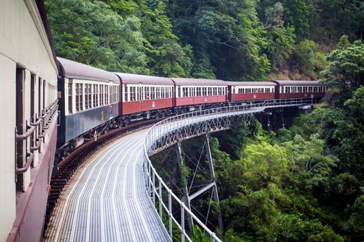 The famous Kuranda Scenic Railway near Cairns, Queensland, Australia