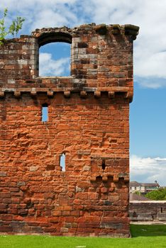 Penrith castle is situated in a public park in Penrith, Cumbria, northern England and was built at the end of the 14th century to defend the area from invasion by Scottish invaders.