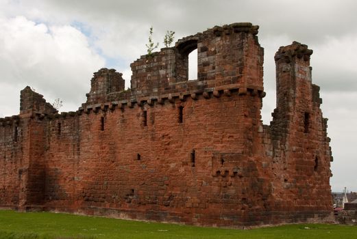 Penrith castle is situated in a public park in Penrith, Cumbria, northern England and was built at the end of the 14th century to defend the area from invasion by Scottish invaders.