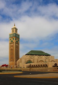 The Hassan II Mosque is situated in Casablanca, Morocco and is the seventh largest mosque in the world with the world's tallest minaret at 210 metres.