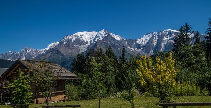 massif du mont blanc vue des communialles,saint gervais,hautz savoie,france