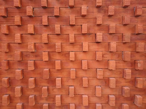 Orange stone brick wall with for background