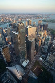 An image of Manhattan New York from above