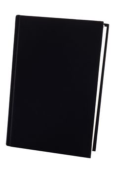 Isolate book on white background, black cover, education concept