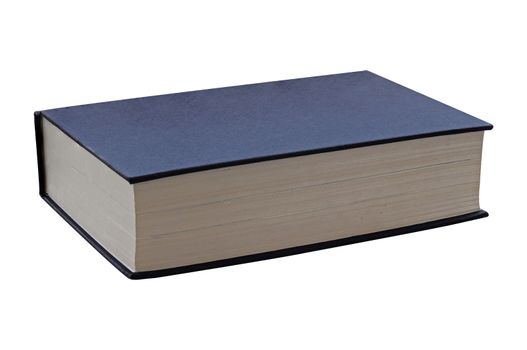 Isolate book on white background, black cover, education concept 