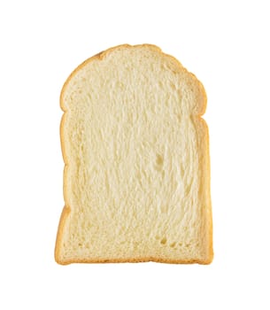 Isolate homemade white bread on white background 