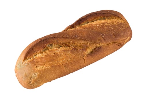 French Bread, Baguette on white background