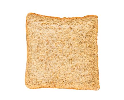 Whole wheat bread on white background, healthy food concept 