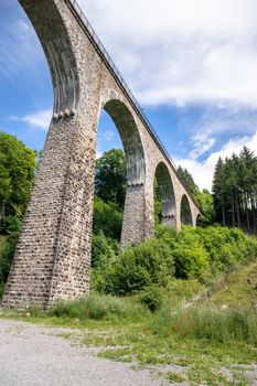 An image of the Ravenna Bridge railway viaduct on the Höllental Railway line in the Black Forest, in Breitnau, Breisgau-Hochschwarzwald, Baden-Württemberg, Germany