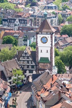 An image of the Schwabentor in Freiburg Germany