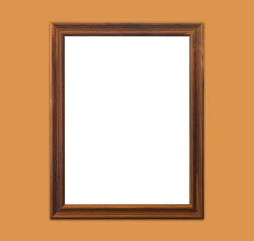 Brown wooden frame background, vintage and retro