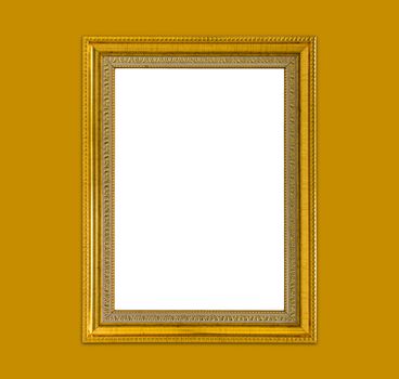 Golden luxury frame background, vintage and retro