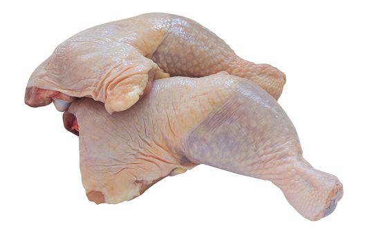 Isolate fresh chicken meat on white background