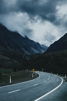 An image of driving by night New Zealand south island