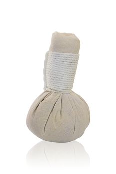 Isolate spa herbal compress ball on white background 