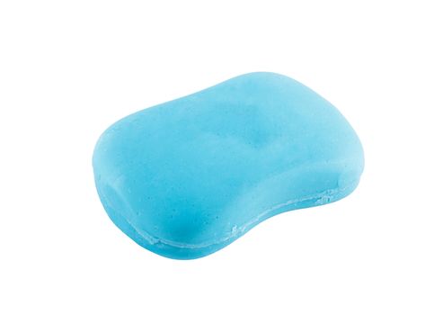 Picture of a beauty blue soap on white background