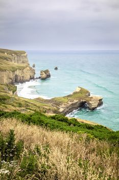 An image of the Tunnel Beach in New Zealand