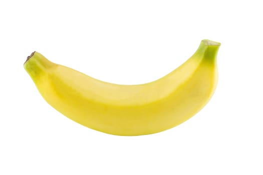 Close up fresh banana on white background