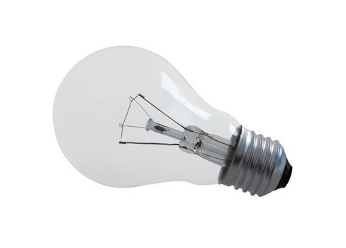 Isolate light bulb on white background