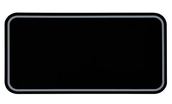 Isolate black plastic sign on white background