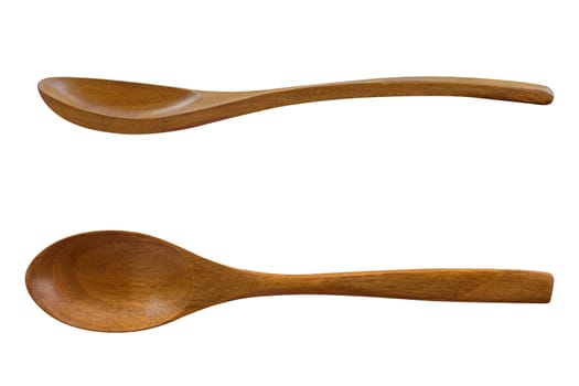 Isolate wood spoon on white background