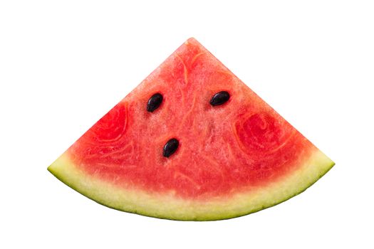 Close up watermelon slice on white background