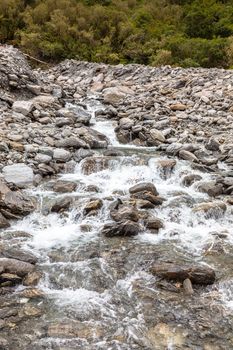 An image of the riverbed of the Franz Josef Glacier, New Zealand