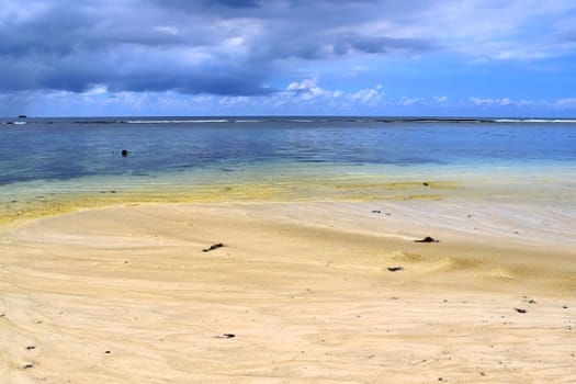 Sunny day beach view on the paradise islands Seychelles.